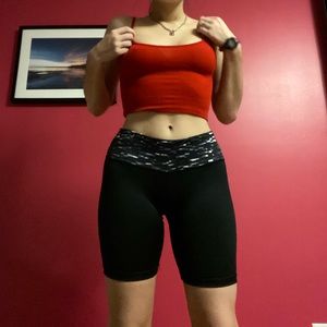 Black reebok long spandex